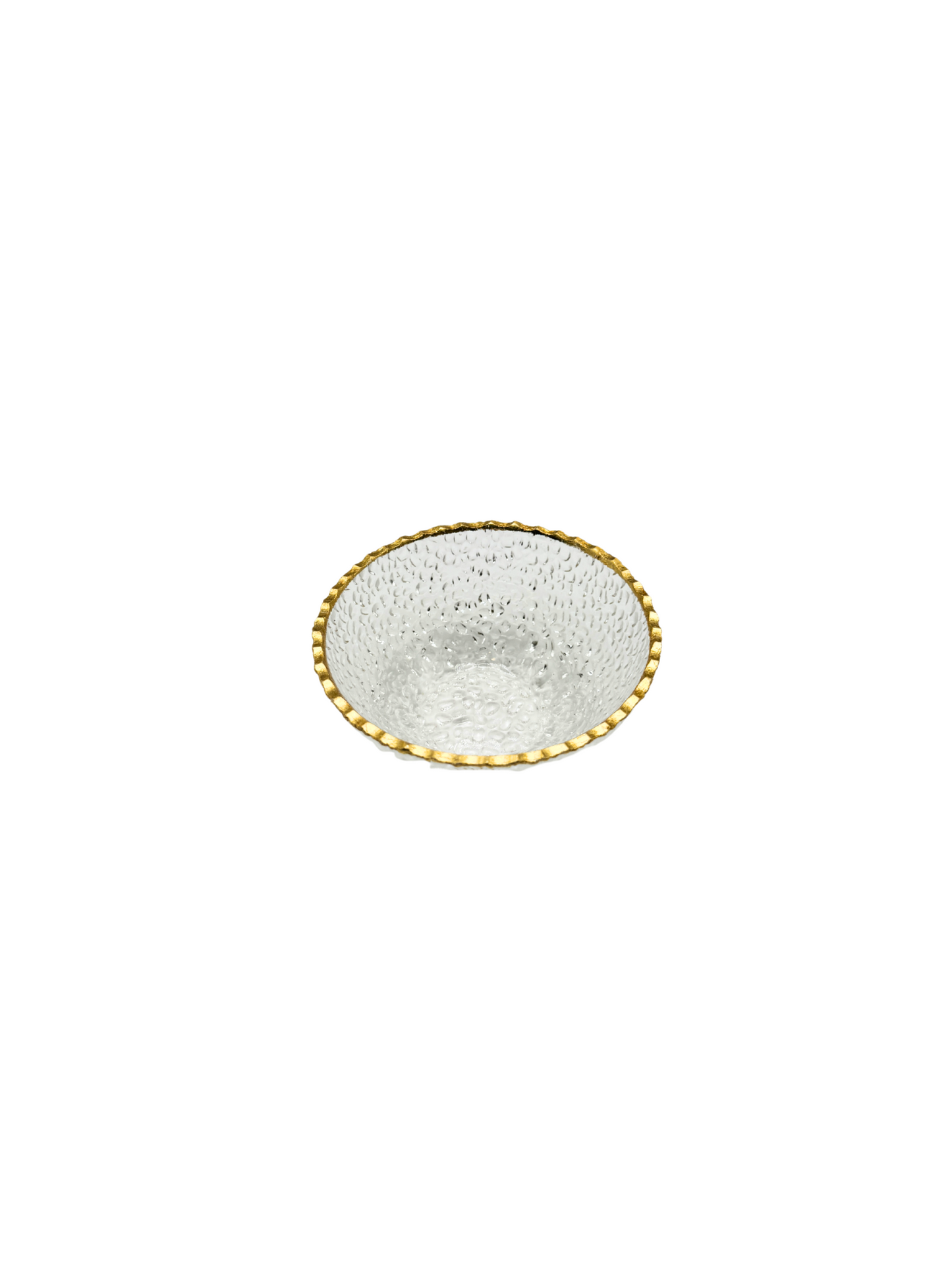 Set Apéritif 4 Pièces en Verre et Dorure