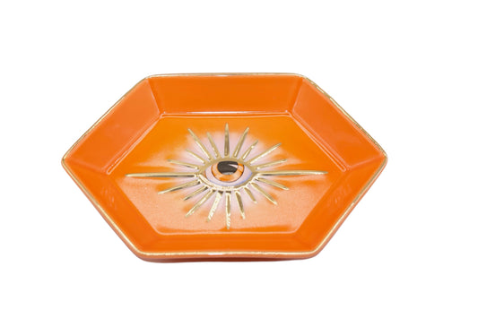 Coupelle Hexagonale Œil Orange