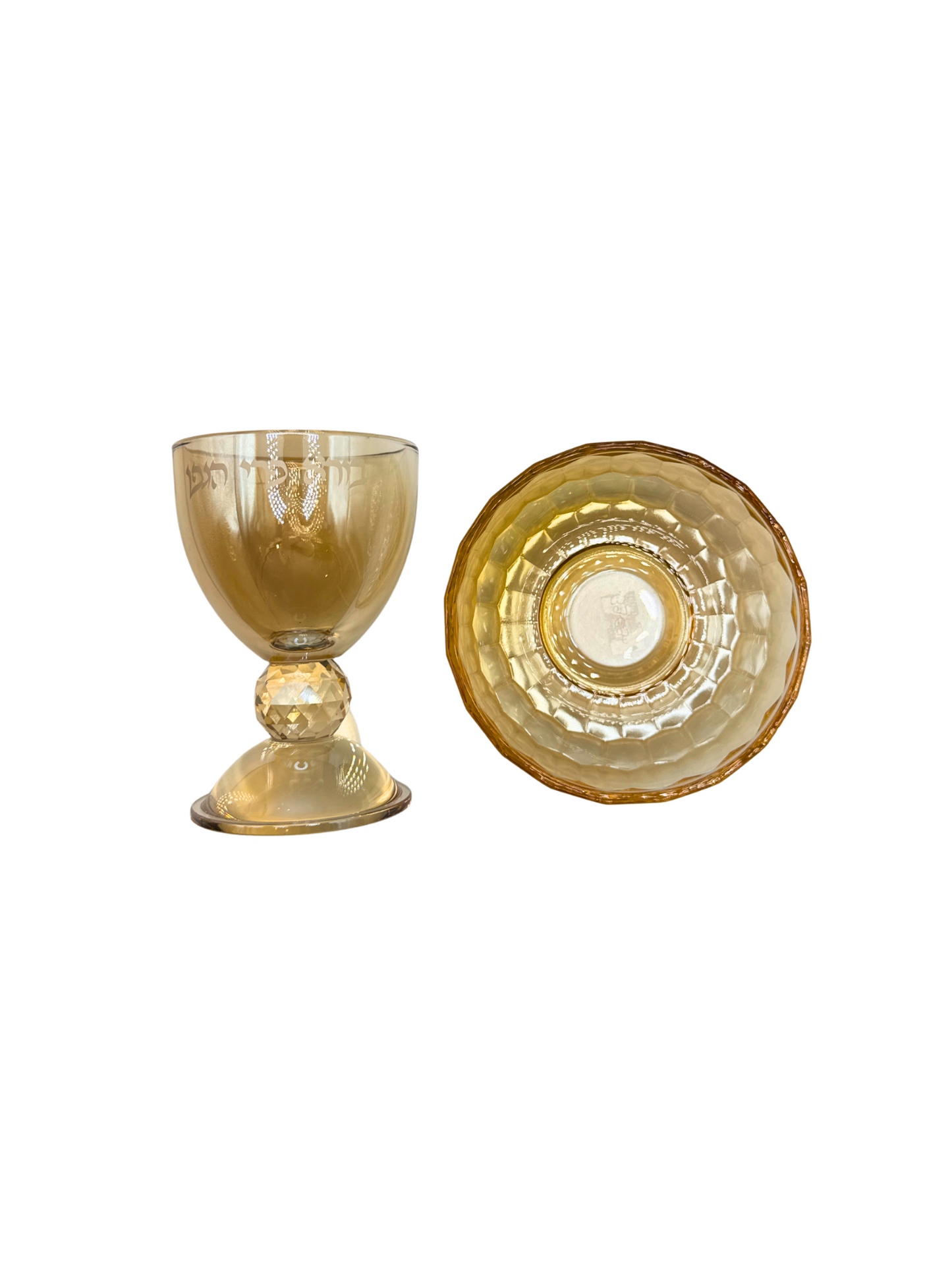 Verre de Kiddush Gold Cristal