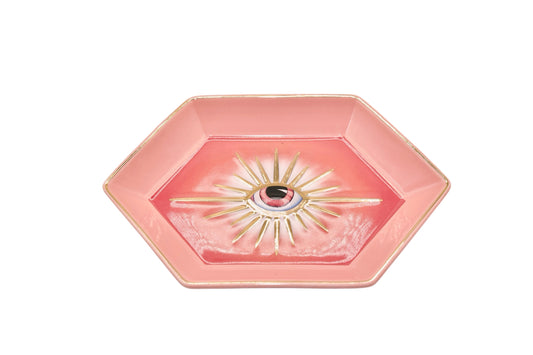 Coupelle Hexagonale Œil Rose
