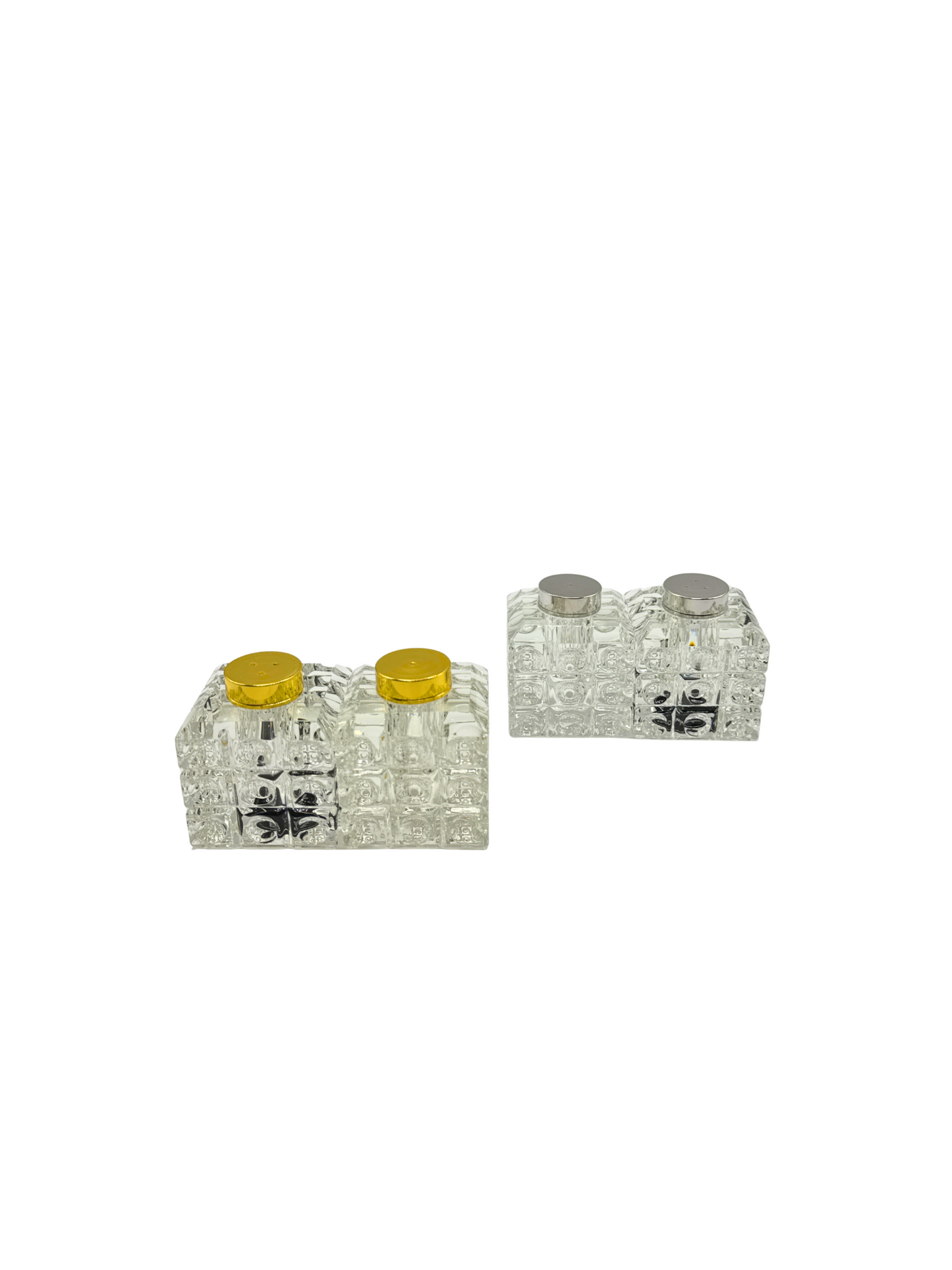Salière & Poivrière en Cristal Élégance Doré