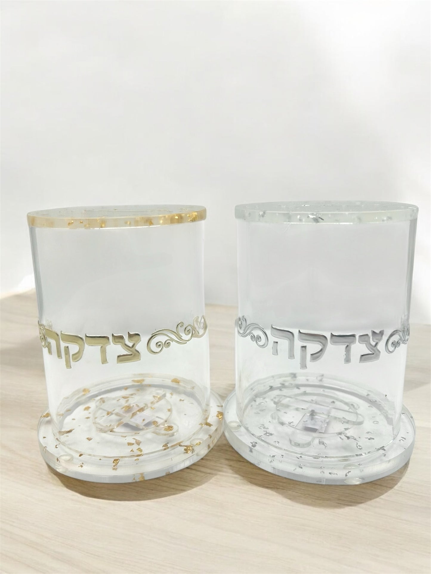 Tsedaka Ronde Paillettes Doré