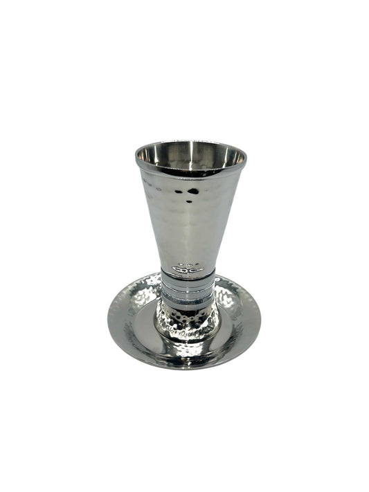 Verre de kiddouch avec Coupelle- Argenté