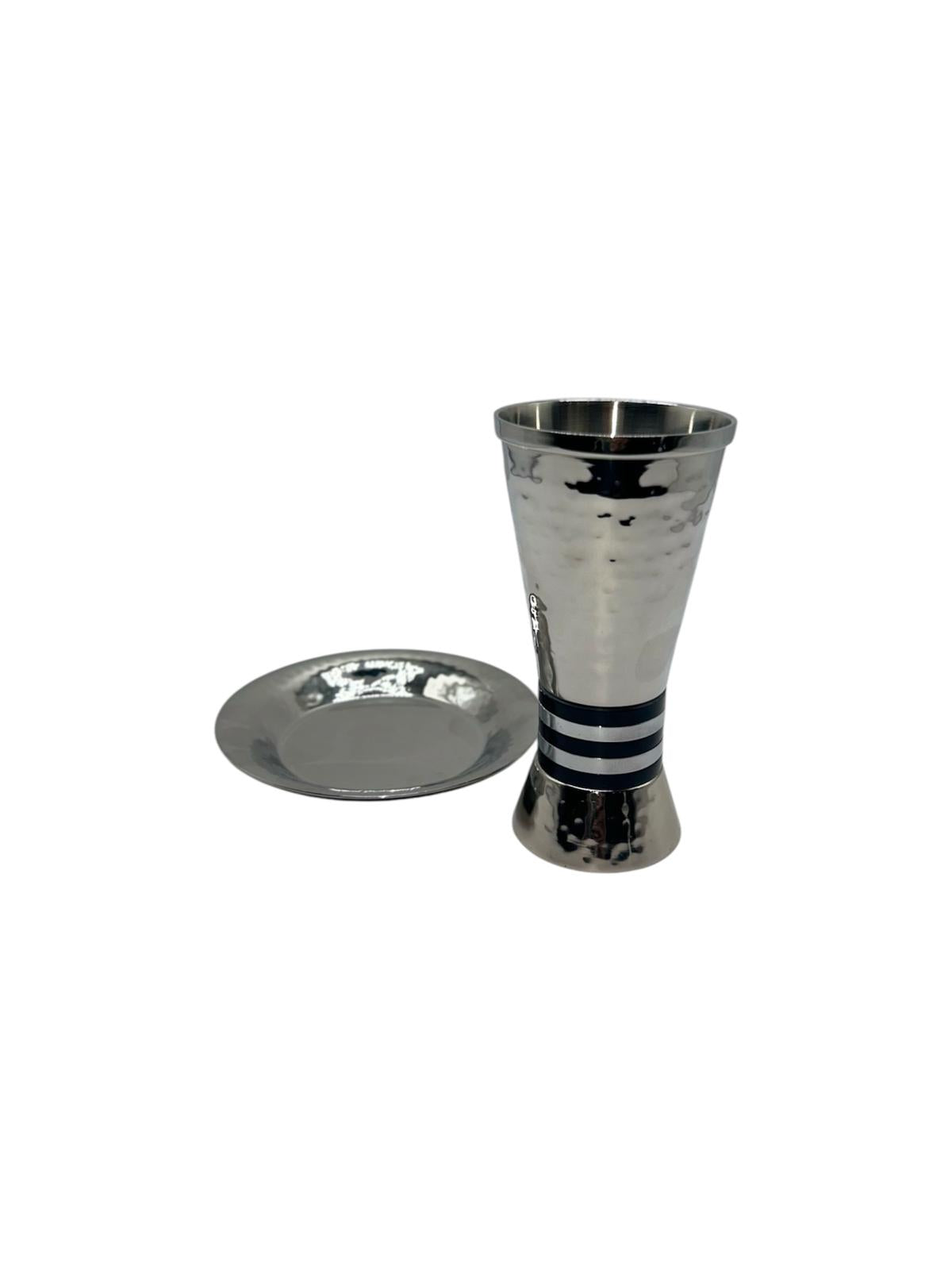 Verre de kiddouch avec Coupelle- Noir