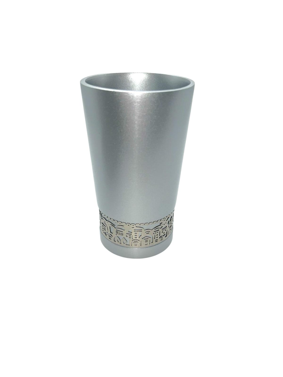 Verre de Kiddouch Jérusalem - Argenté