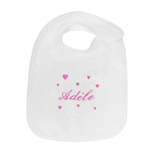 Bavoir Personnalisé Broderie Coeur