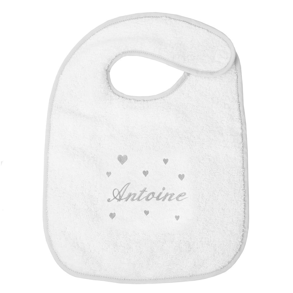 Bavoir Personnalisé Broderie Coeur