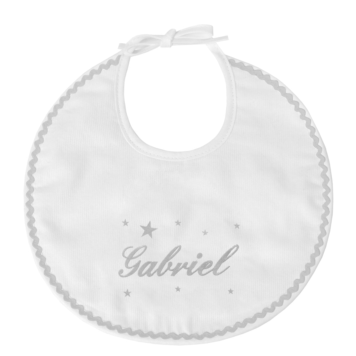 Bavoir Croquet Broderie Étoile