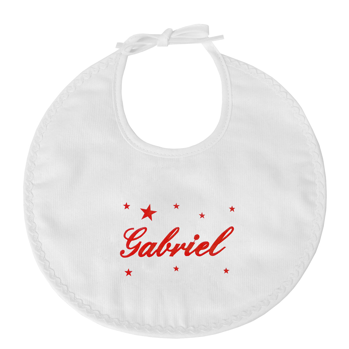 Bavoir Croquet Broderie Étoile
