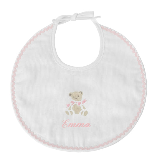 Bavoir Croquet Broderie Ours