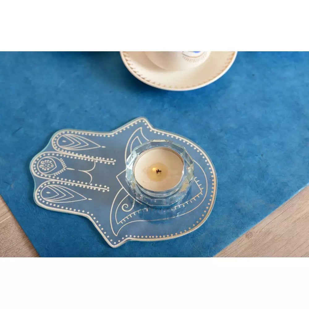 Bougeoir Main de Fatma Argent Miroir