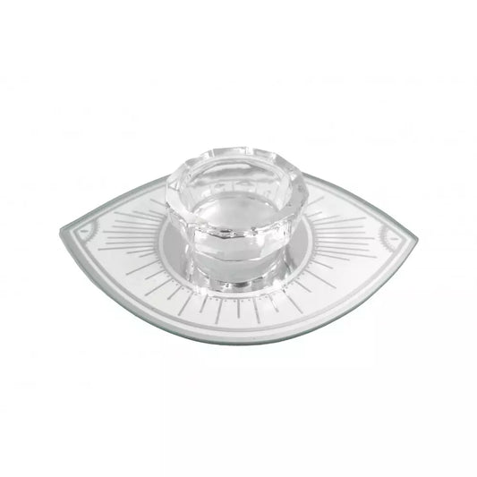 Bougeoir Ovale Œil Argent Miroir