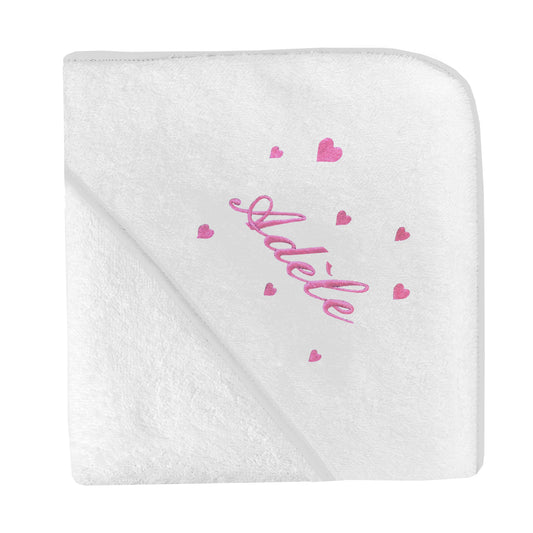 Cape de bain Broderie Coeur