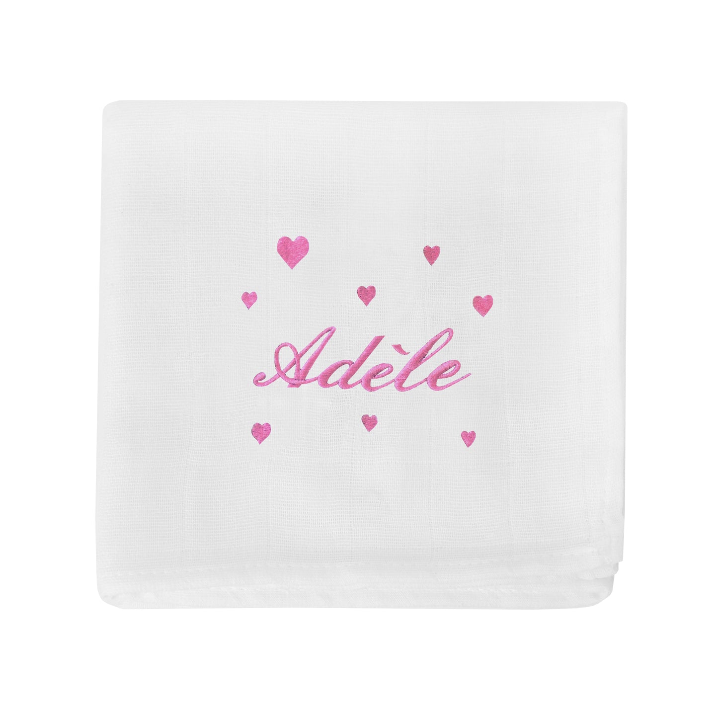 Lange pour bébé Broderie Coeur