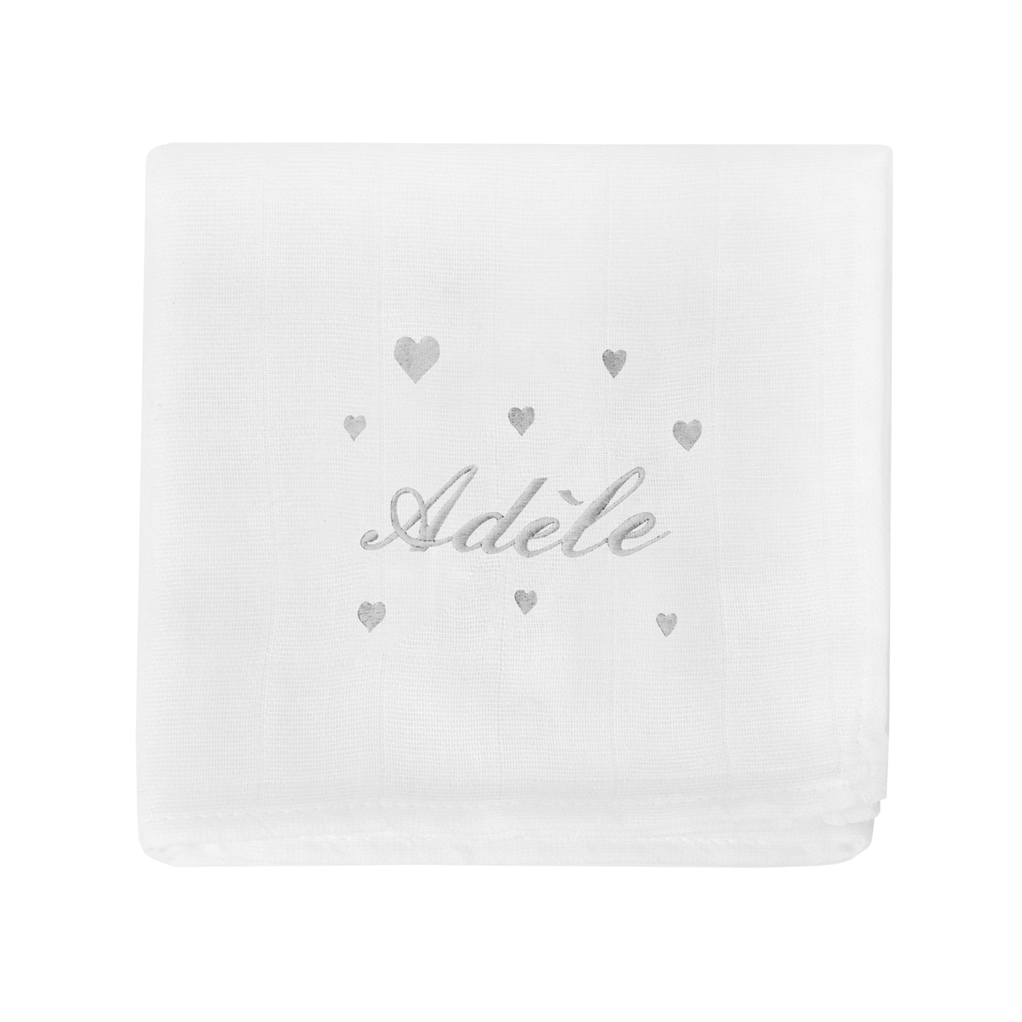Lange pour bébé Broderie Coeur