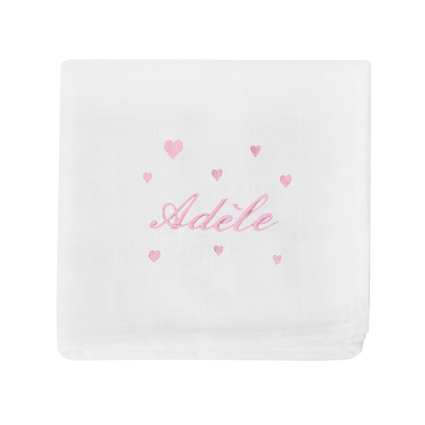 Lange pour bébé Broderie Coeur