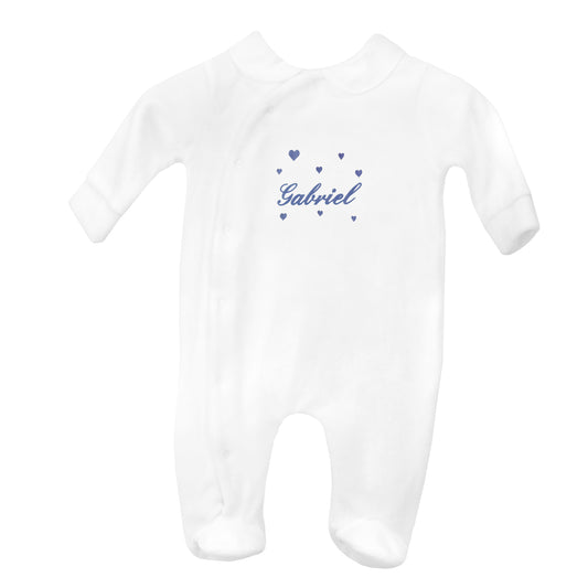 Pyjama Bébé Personnalisé Broderie Coeur