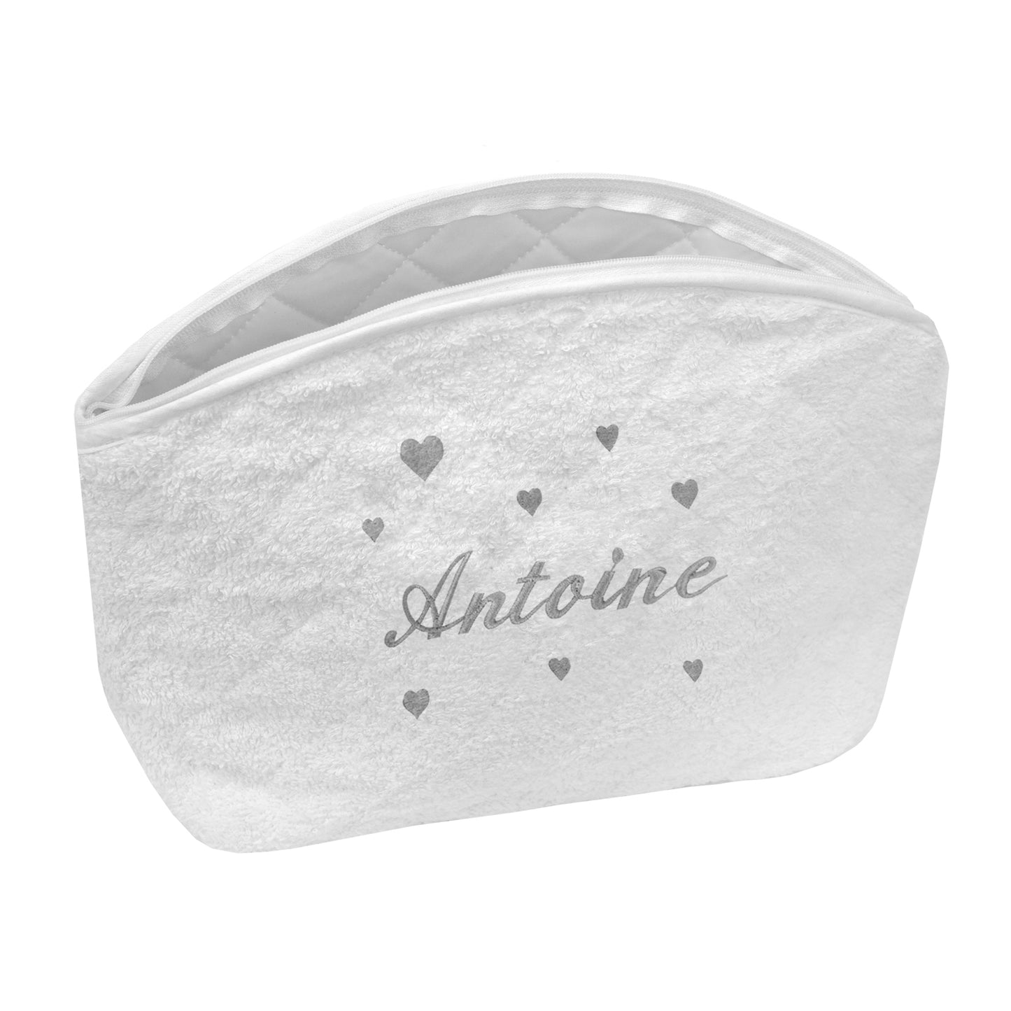 Trousse de toilette éponge Broderie Coeur