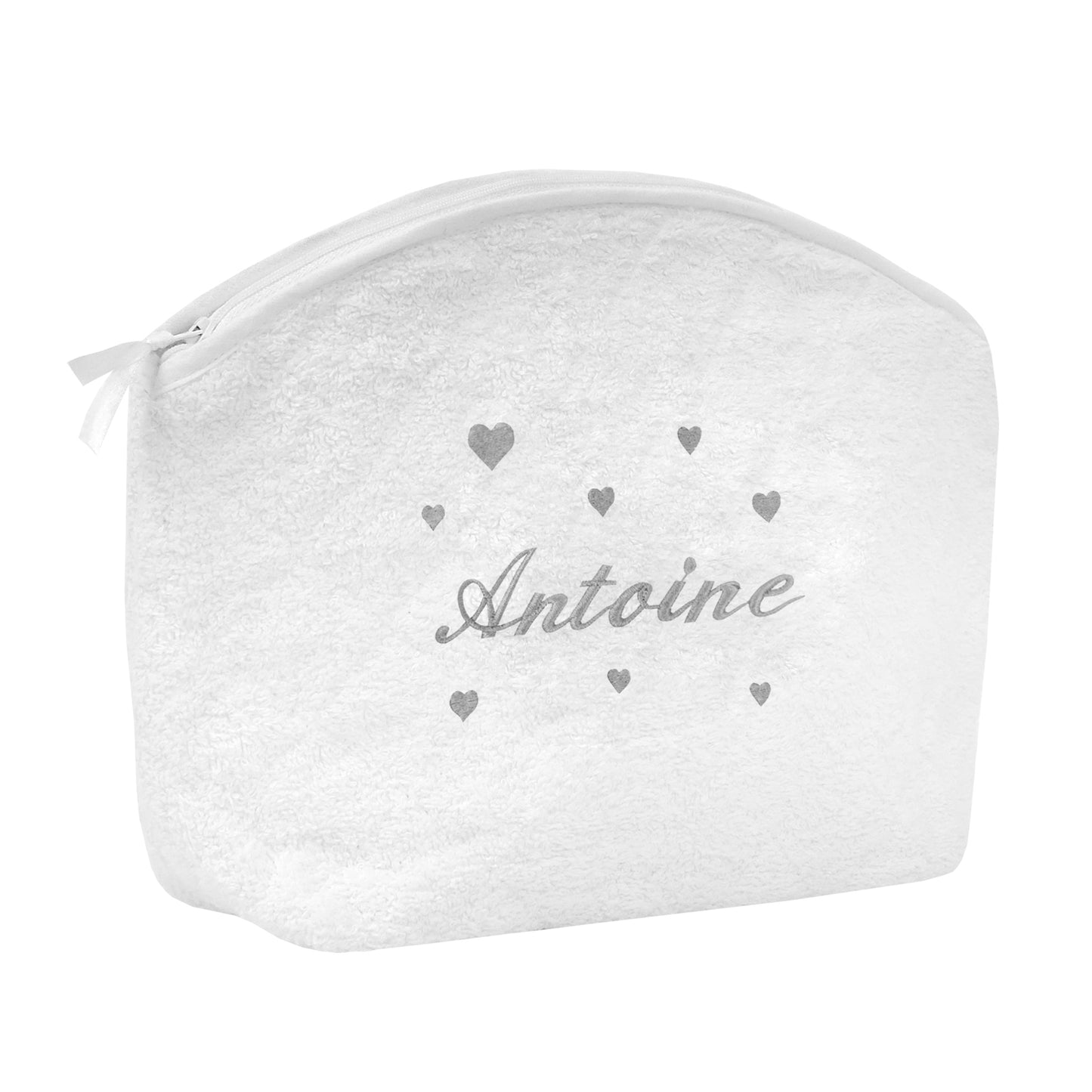 Trousse de toilette éponge Broderie Coeur