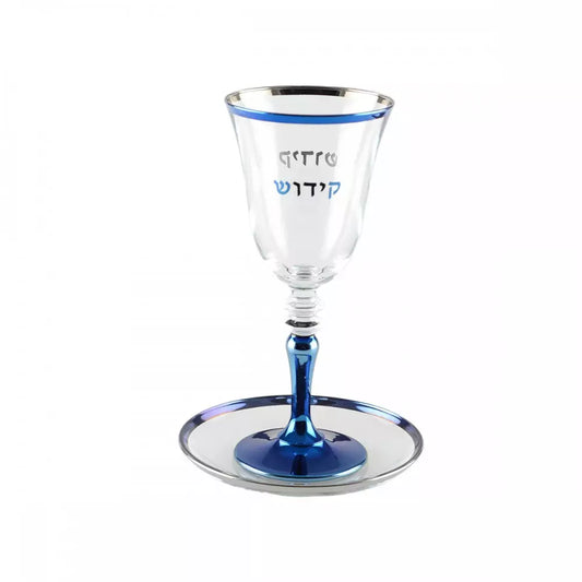Verre de Kiddouch Bord Bleu