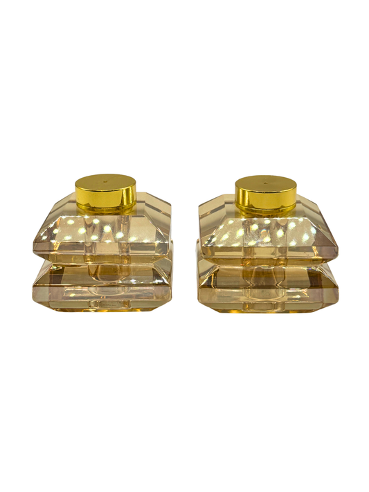 Set Sel & Poivre en Cristal – Finition Dorée Élégante