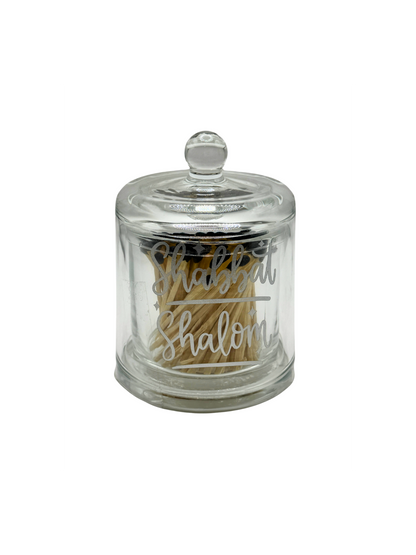 Pot à Allumettes « Shabbat Shalom » Argenté