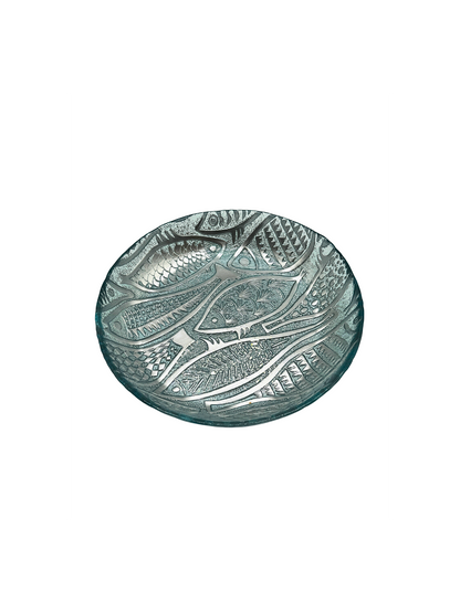 Saladier en Verre Motif Poissons
