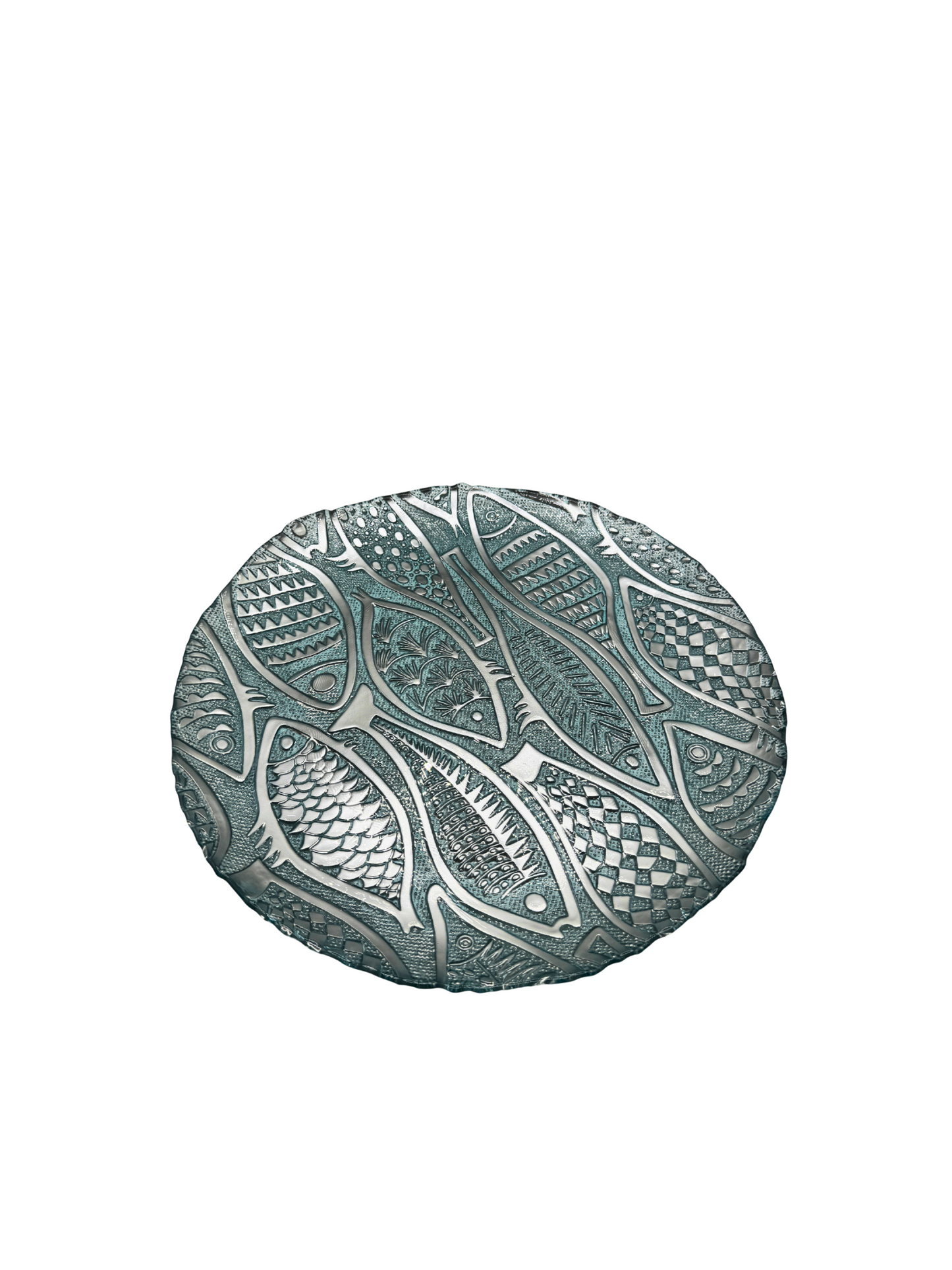 Grande Assiette de Présentation Motif Poissons