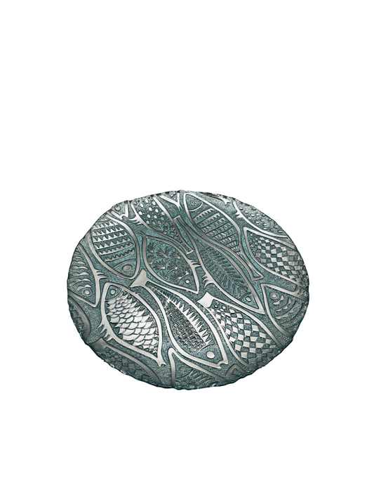 Grande Assiette de Présentation Motif Poissons