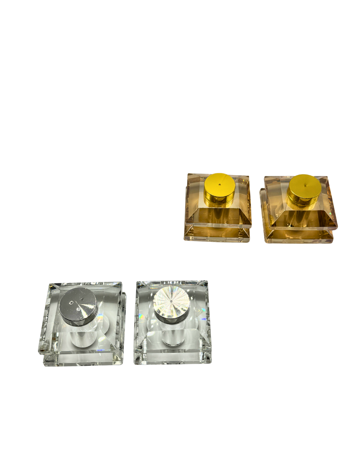 Set Sel & Poivre en Cristal – Finition Dorée Élégante