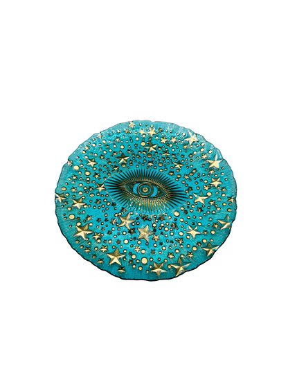 Assiette Décorative Œil Protecteur Turquoise