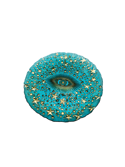 Assiette Décorative Œil Protecteur Turquoise