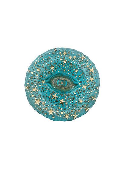 Assiette Décorative Œil Protecteur Turquoise