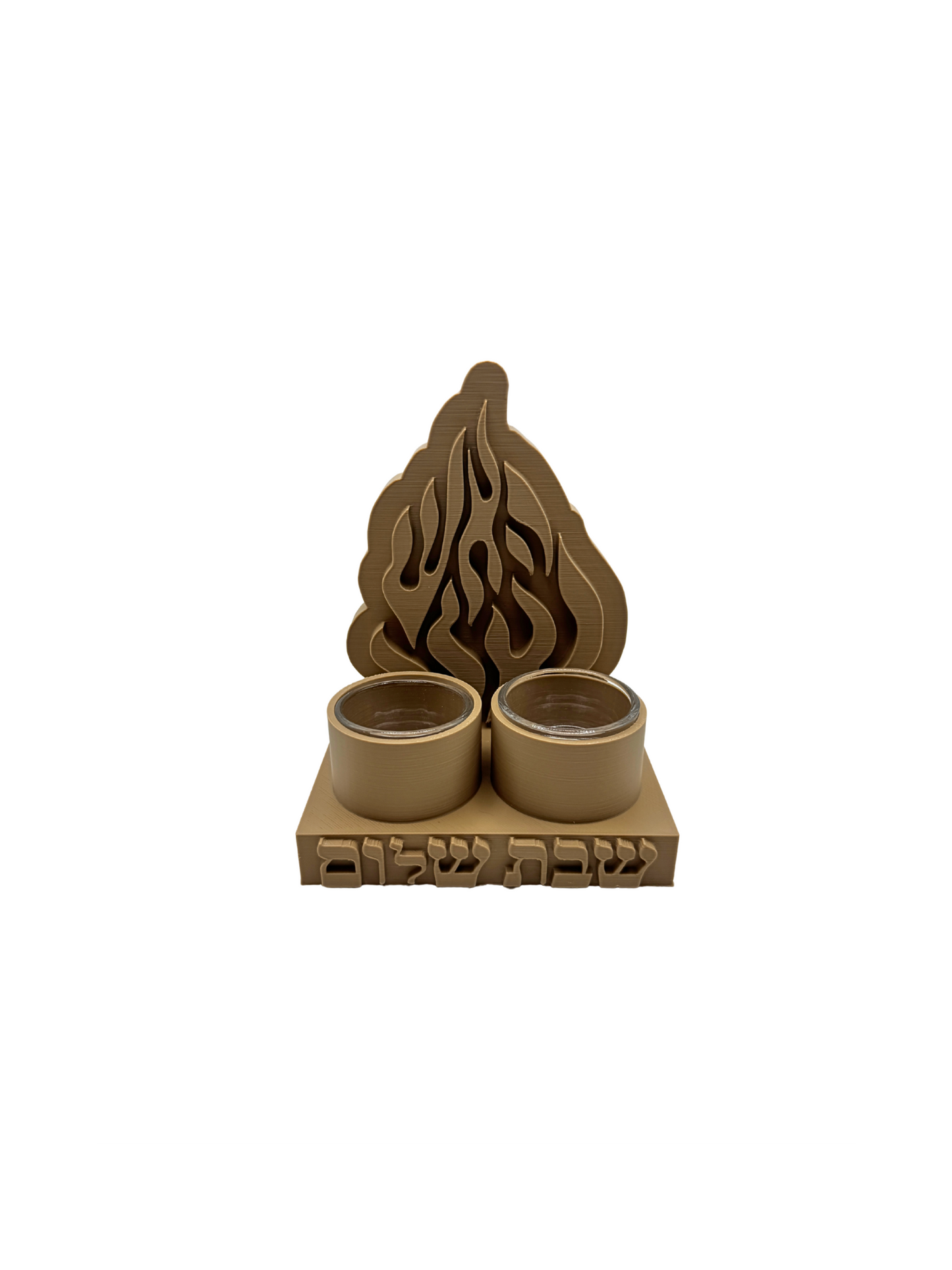 Porte-bougies "Shabbat Shalom" – 2 Veilleuses