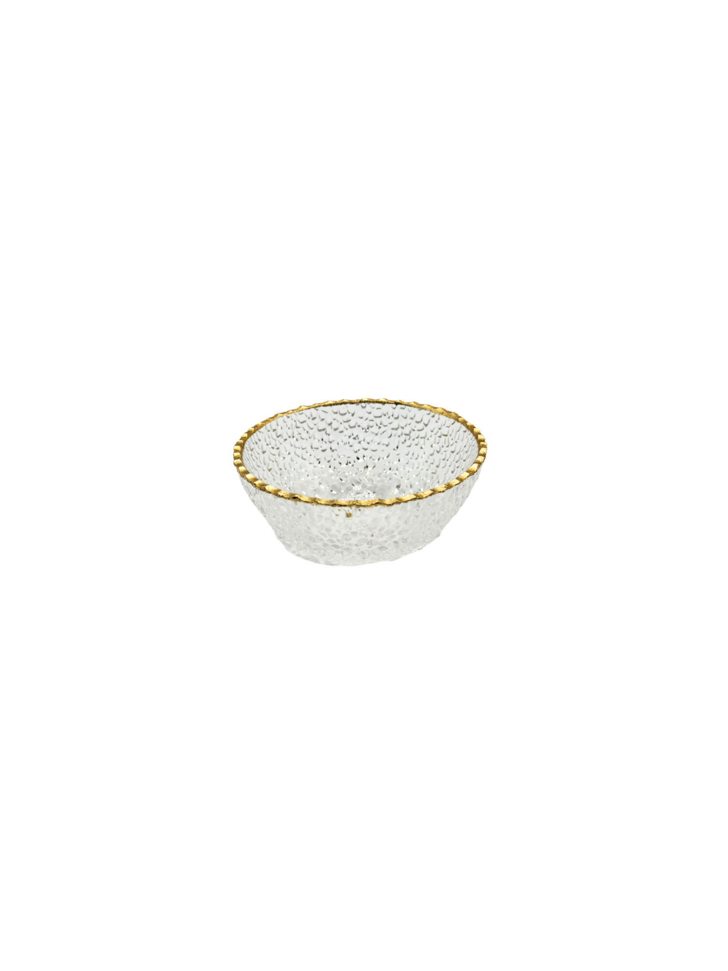 Set Apéritif 4 Pièces en Verre et Dorure