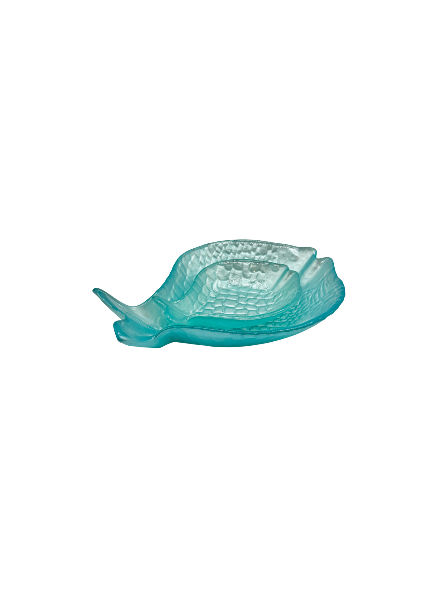 Coupelle Poisson en Verre Turquoise – Petit Modèle