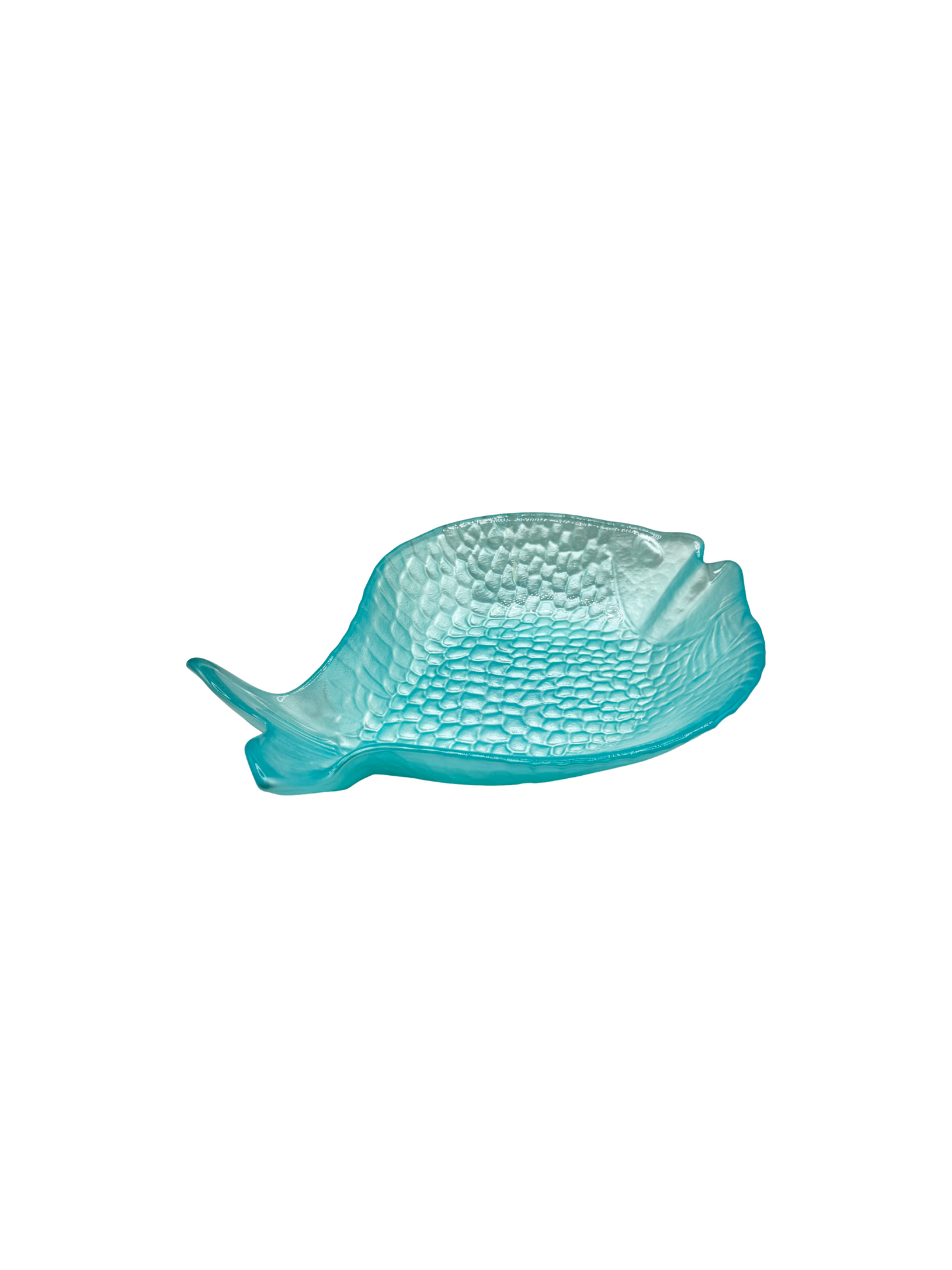 Coupelle Poisson en Verre Turquoise – Grand Modèle