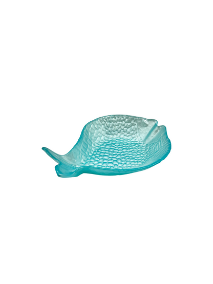 Coupelle Poisson en Verre Turquoise – Grand Modèle