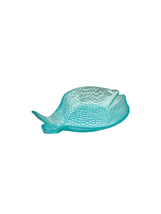 Coupelle Poisson en Verre Turquoise – Grand Modèle