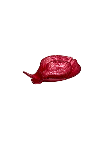 Coupelle Poisson en Verre Rouge – Grand Modèle