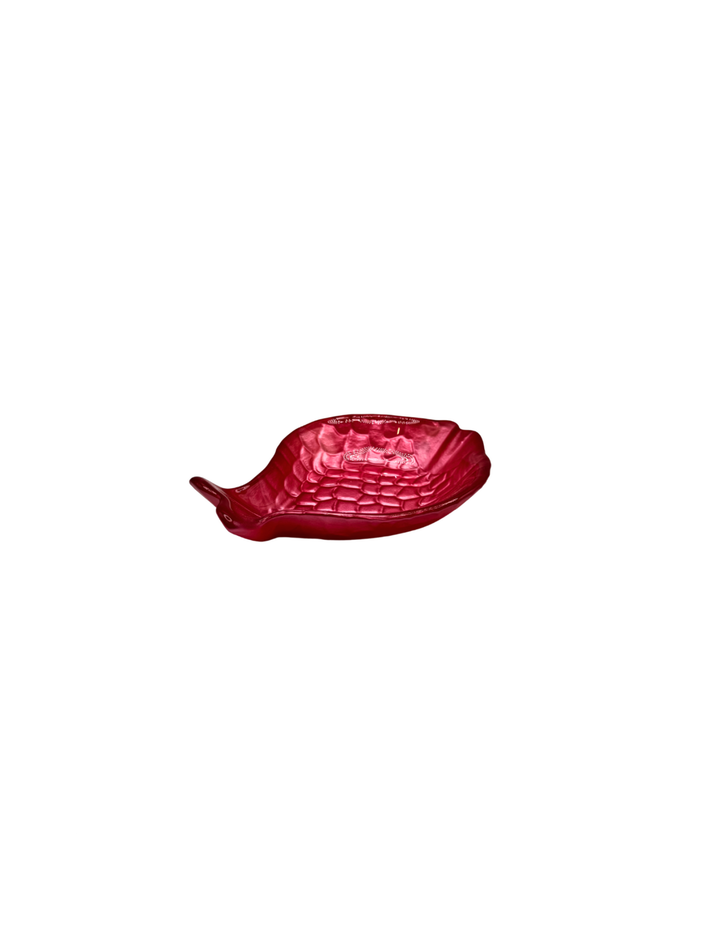 Coupelle Poisson en Verre Rouge – Petit Modèle