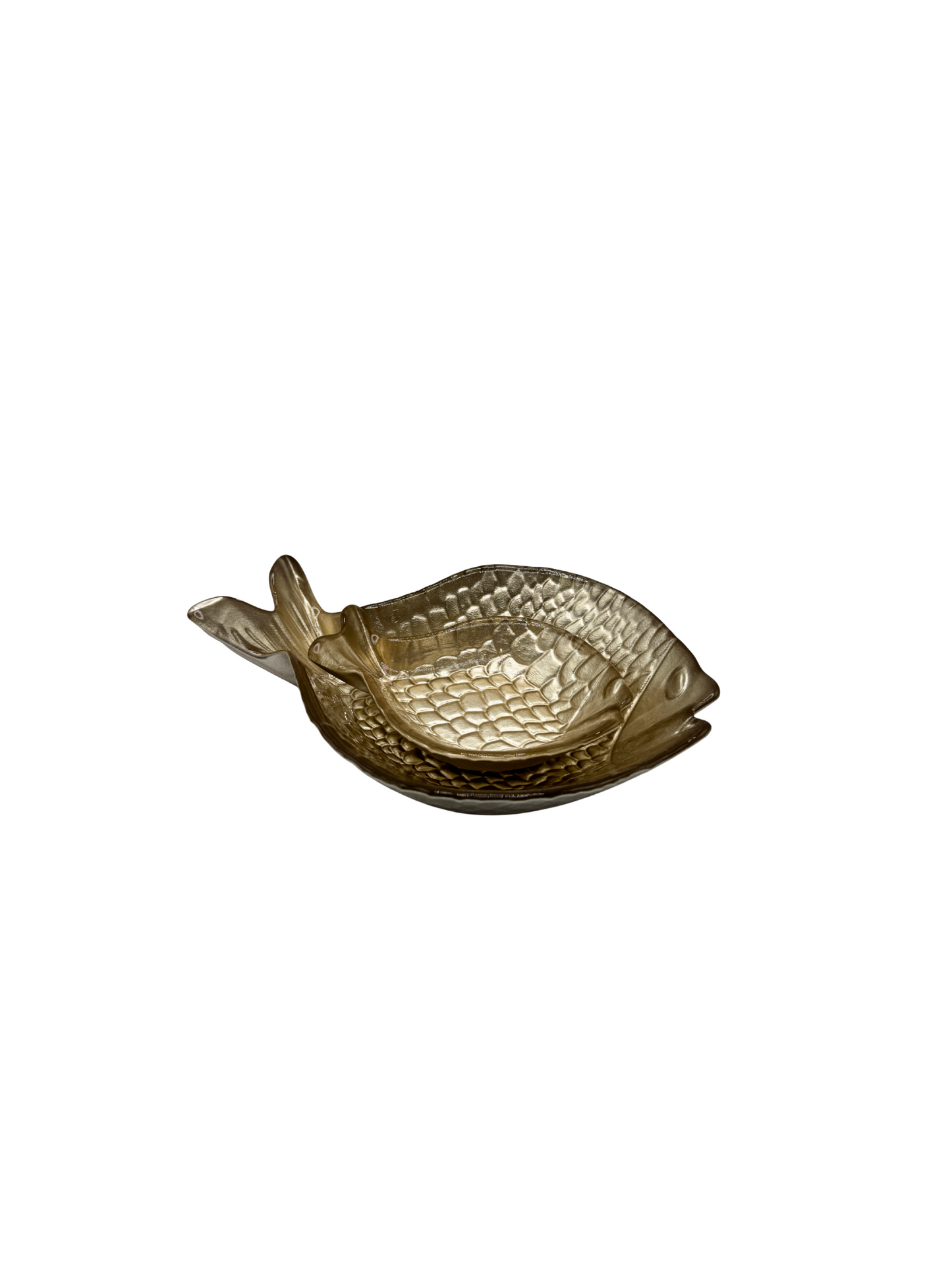 Coupelle Poisson en Verre Ambre – Grand Modèle