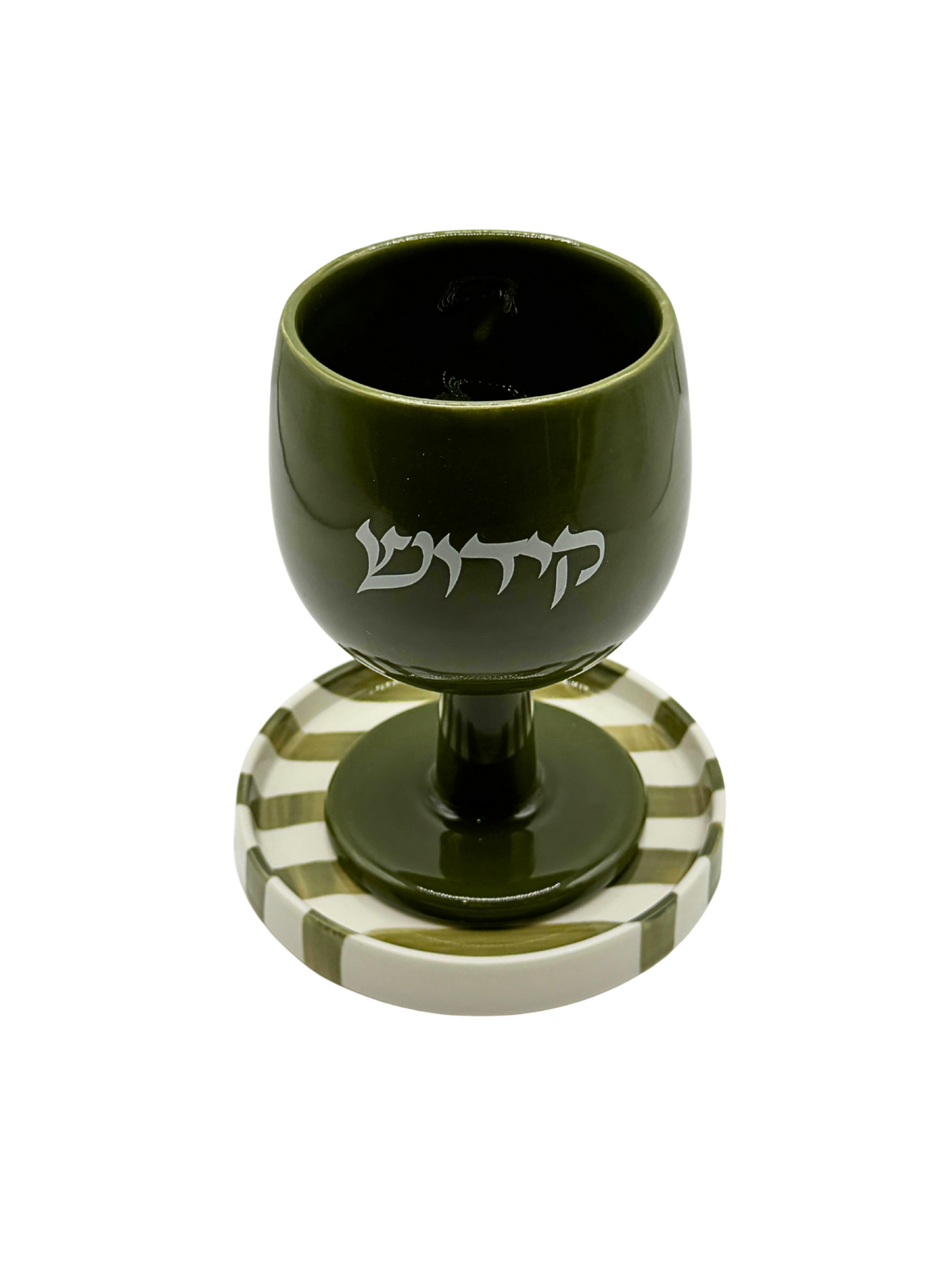 Verre de Kiddush Vert Émeraude – Style Moderne et Raffiné