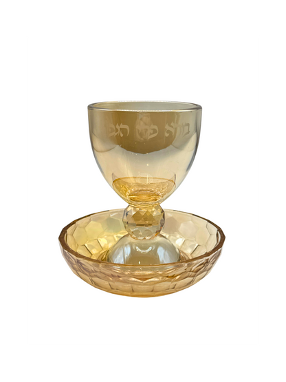 Verre de Kiddush Gold Cristal