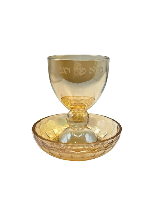 Verre de Kiddush Gold Cristal