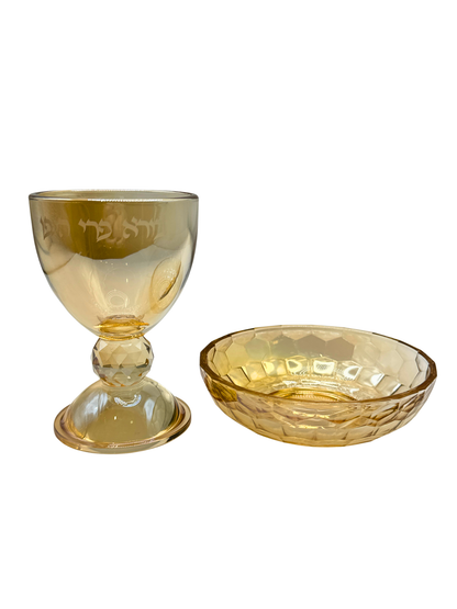 Verre de Kiddush Gold Cristal