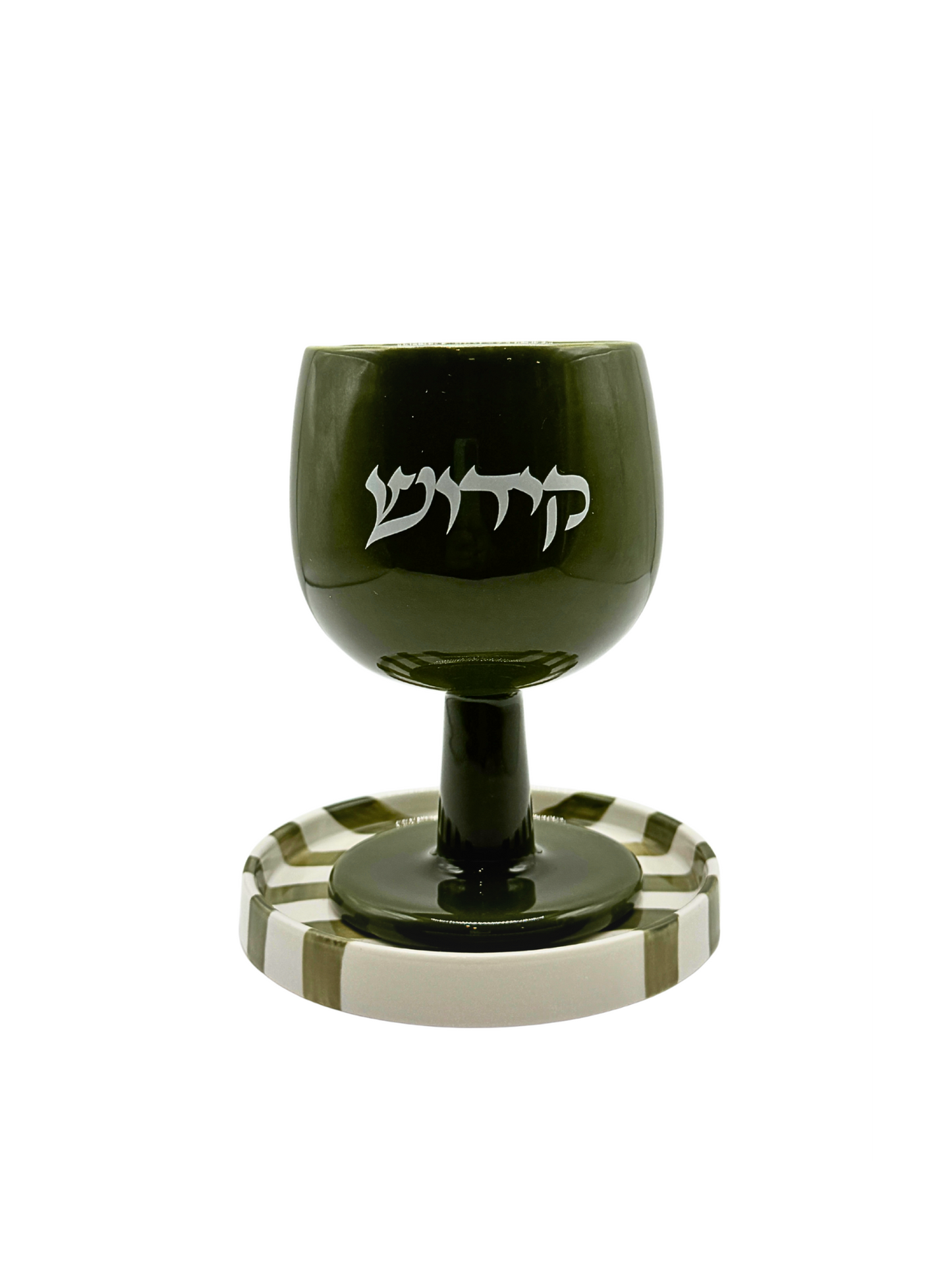 Verre de Kiddush Vert Émeraude – Style Moderne et Raffiné