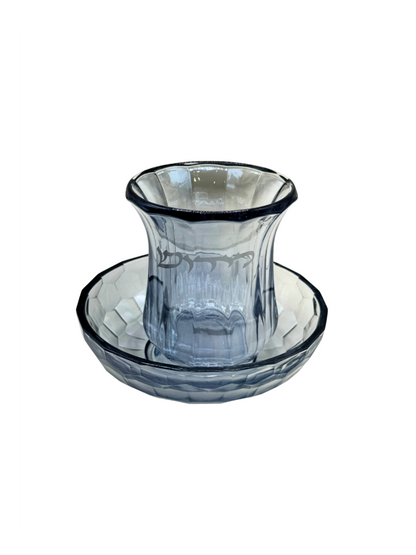 Verre de Kiddush Blue Crystal