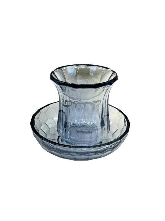 Verre de Kiddush Blue Crystal