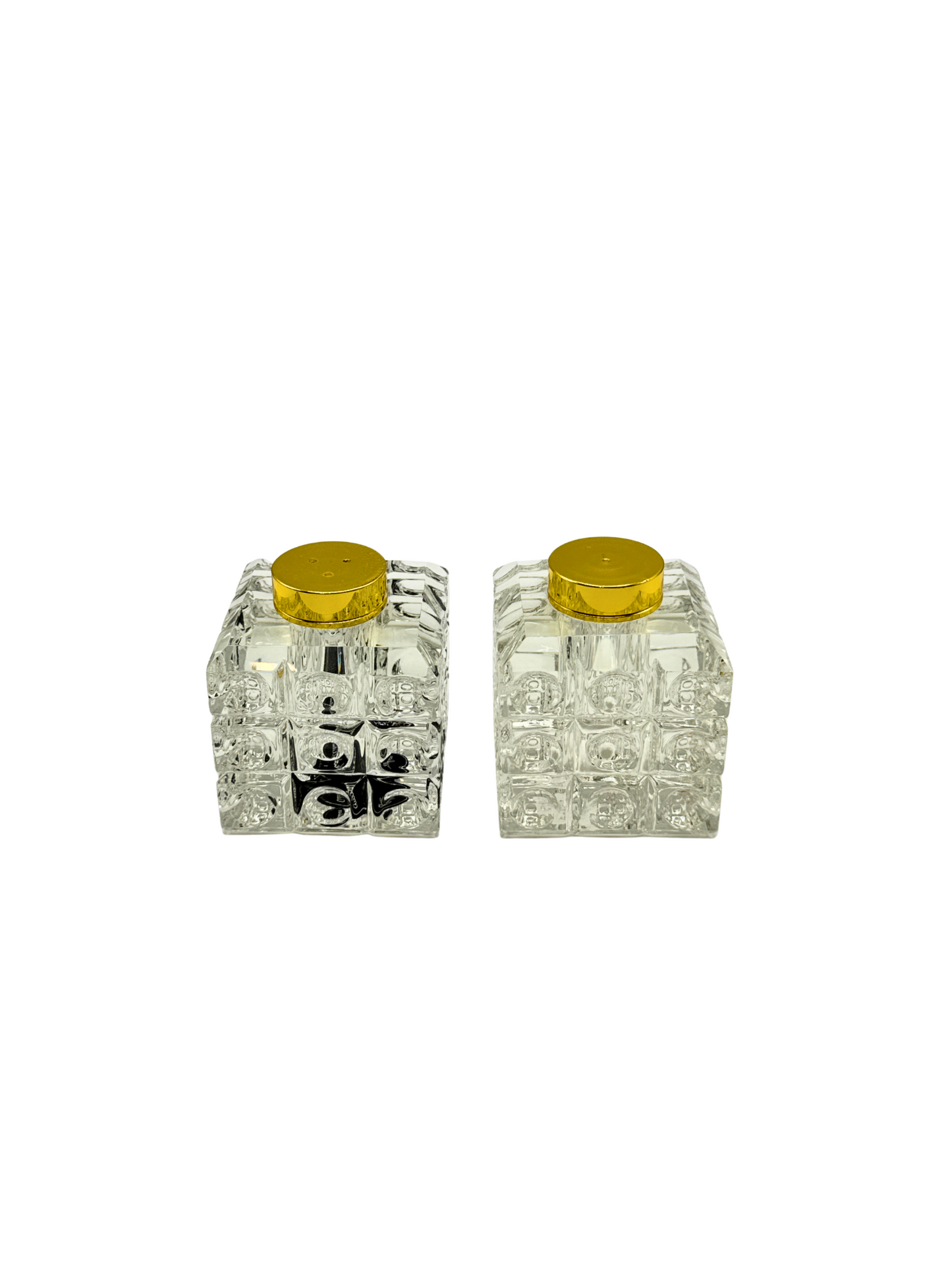 Salière & Poivrière en Cristal Élégance Doré